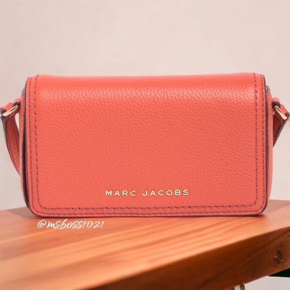 Marc Jacobs Flap Pebble Leather Small Crossbody Bag in Burnt Sienna+Cardholder - Picture 5 of 7